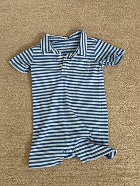 Primary Baby Polo Shortie in Mini Stripe